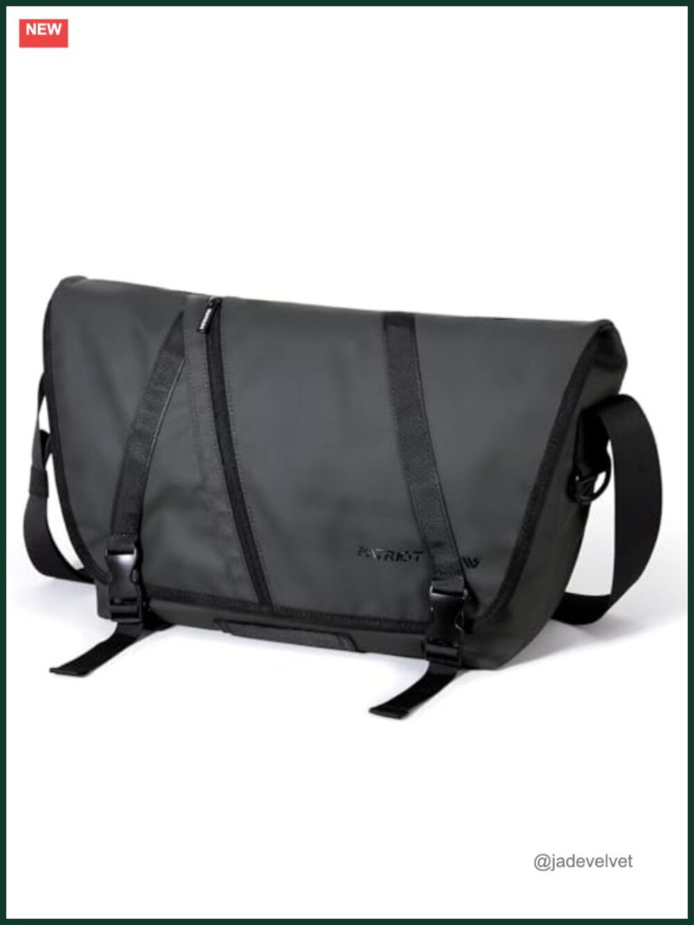 Large Messenger Bag Crossbody Laptop, Rubber Oxford Cloth, Waterproof